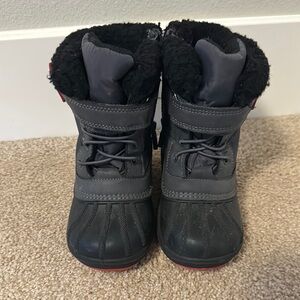 Black Kids Winter Boots